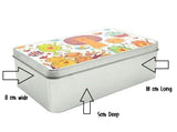 Metal Tin for Batteries - Battery Storage Box (18cm x 11cm x 5cm)