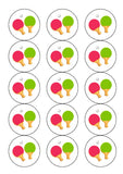 Table Tennis Edible Icing Cake Topper or Ribbon