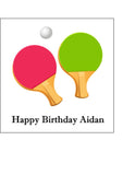 Table Tennis Edible Icing Cake Topper or Ribbon