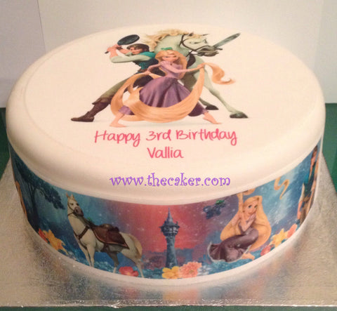 Tangled Edible Icing Cake Topper 01
