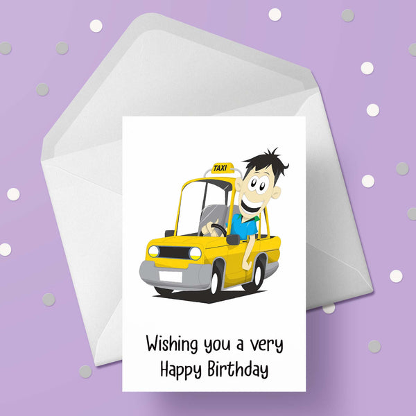 Taxi Cab Driver Birthday Card