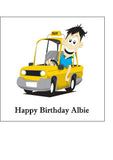 Taxi Cab Driver Edible Icing Cake Topper