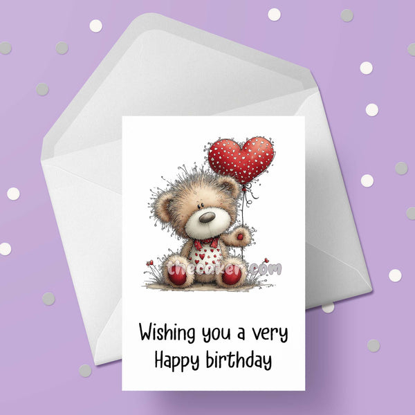Teddy Bear Birthday Card