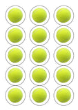 Tennis Ball Edible Icing Cake Topper