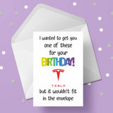 Funny Tesla Birthday Card