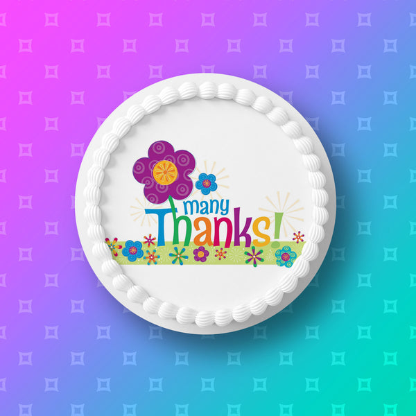 Thank you 04 Edible Icing Cake Topper
