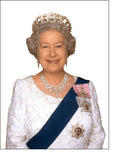 Queen Elizabeth 01 Edible Icing Cake Topper or Ribbon