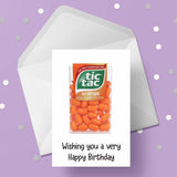 Tic Tac Sweets Birthday Card