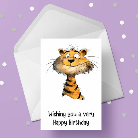 Tiger 01 Birthday Card