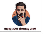 Tom Hardy Edible Icing Cake Topper or Ribbon
