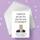 Tom Jones Funny Birthday Card