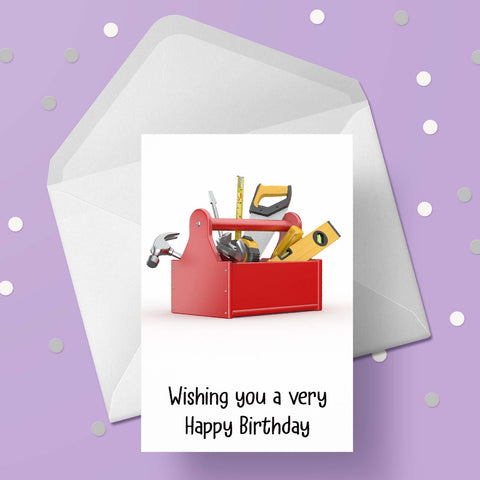 DIY Toolbox Tools 01 Birthday Card
