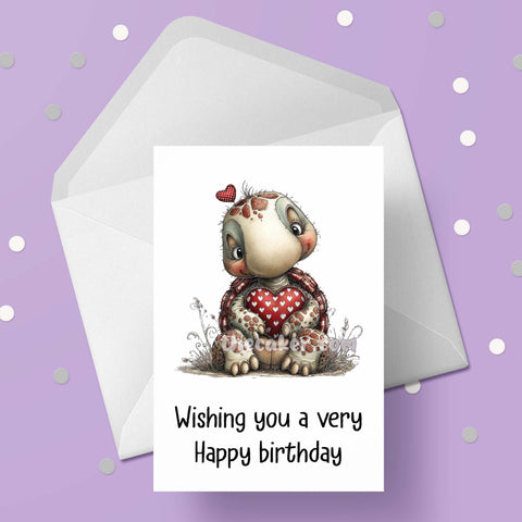 Tortoise 01 Birthday Card