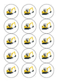 Digger Yellow Edible Icing Cake Topper 02