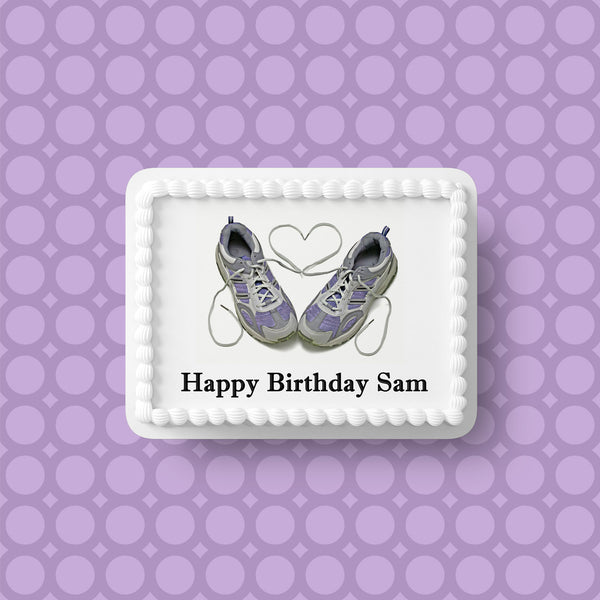 Running shoes / Trainers Edible Icing Cake Topper