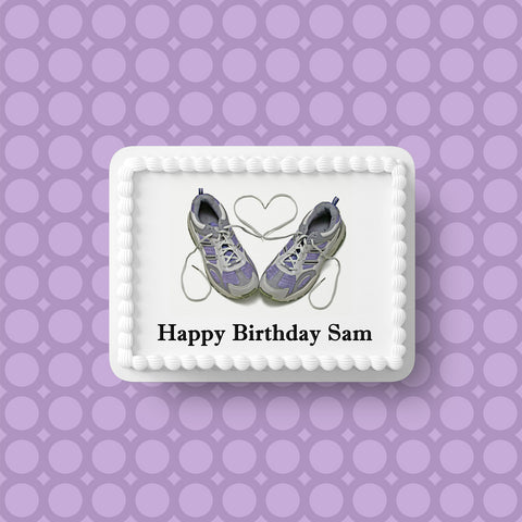 Running shoes / Trainers Edible Icing Cake Topper