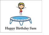 Trampoline 02 Edible Icing Cake Topper or Ribbon
