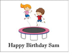 Trampoline 03 Edible Icing Cake Topper or Ribbon