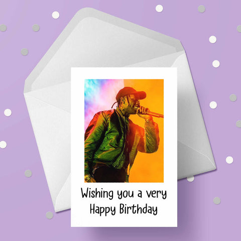 Travis Scott 01 Birthday Card