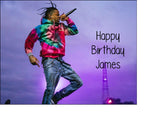 Travis Scott 02 Edible Icing Cake Topper or Ribbon