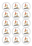 Running Treadmill Edible Icing Cake Topper