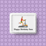 Running Treadmill Edible Icing Cake Topper