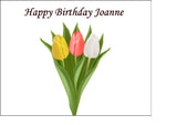 Tulip Flowers Edible Icing Cake Topper