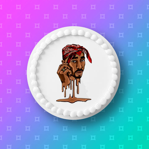 Tupac Shakur 03 Edible Icing Cake Topper