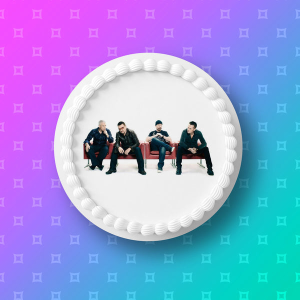 U2 Edible Icing Cake Topper or Ribbon 02