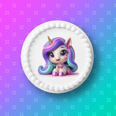 Unicorn 04 Edible Icing Cake Topper