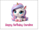 Unicorn 01 Edible Icing Cake Topper