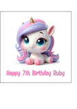 Unicorn 01 Edible Icing Cake Topper