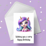 Unicorn 04 Birthday Card
