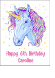Unicorn 03 Edible Icing Cake Topper