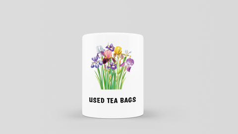 Used Tea Bag Holder 12 - Iris Design