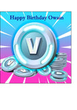 Fortnite V Bucks Edible Icing Cake Topper