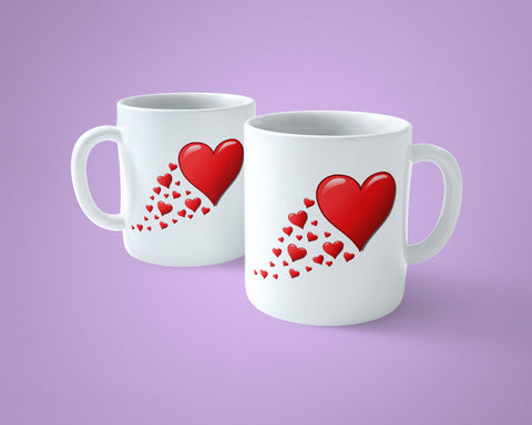 Red Love Hearts Mug