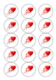 Valentine's Day Edible Icing Cake Topper 16