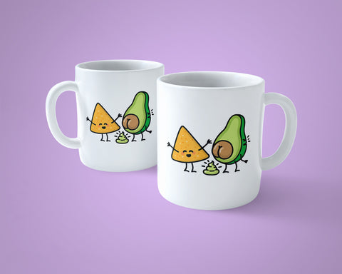 Vegetarian / Vegan Mug 01 - Funny Avocado & Nacho
