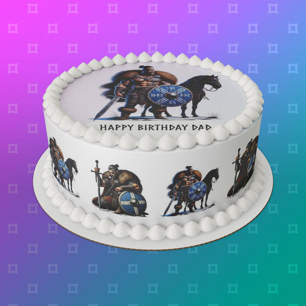 Viking 01 Edible Icing Cake Topper