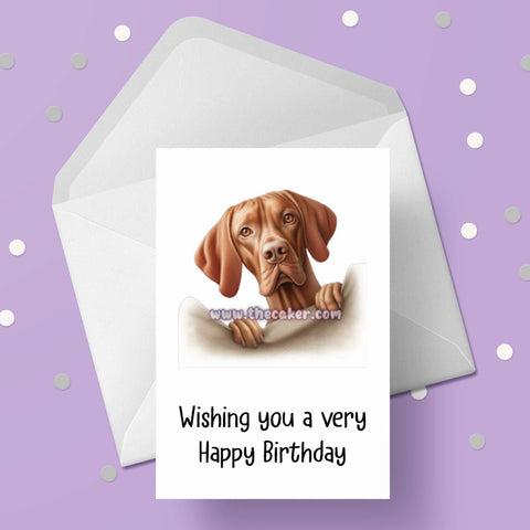 Vizsla Dog Birthday Card 01