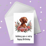 Vizsla Dog Birthday Card 02