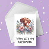 Vizsla Dog Birthday Card 03