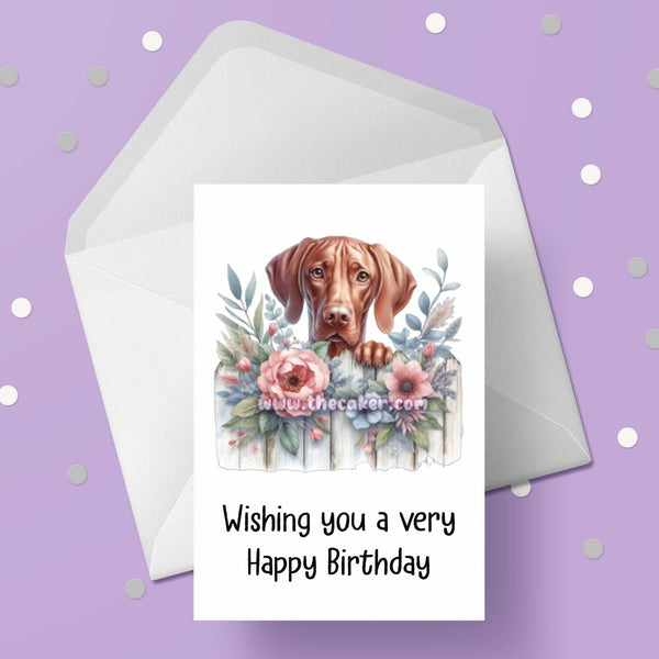 Vizsla Dog Birthday Card 03