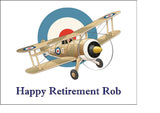 WW2 Plane Edible Icing Cake Topper or Ribbon