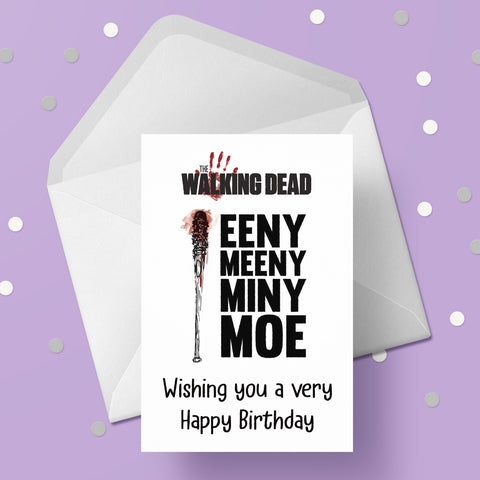 The Walking Dead 08 Birthday Card - Negan & Lucille