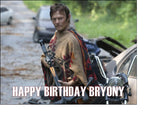 The Walking Dead 10 Edible Icing Cake Topper - Daryl Dixon
