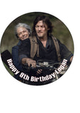 The Walking Dead 11 Edible Icing Cake Topper - Daryl & Carol