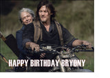 The Walking Dead 11 Edible Icing Cake Topper - Daryl & Carol