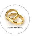 Wedding Edible Icing Cake Topper - Gold wedding rings